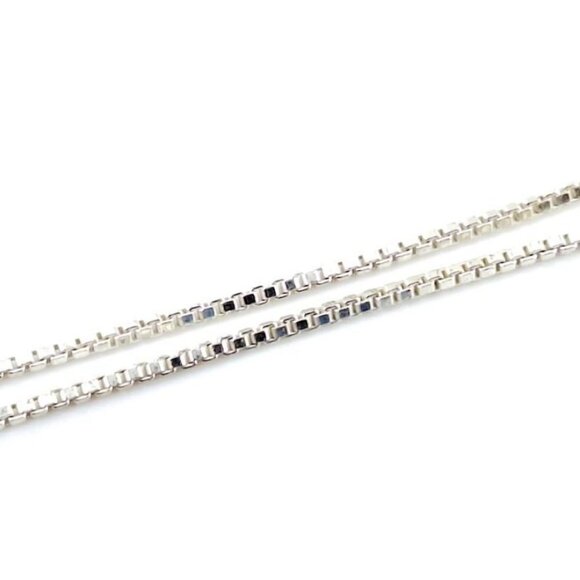 925 Silver 10K Gold & Diamond Floating Stone Teardrop Pendant Necklace 18" Italy - Picture 4 of 6